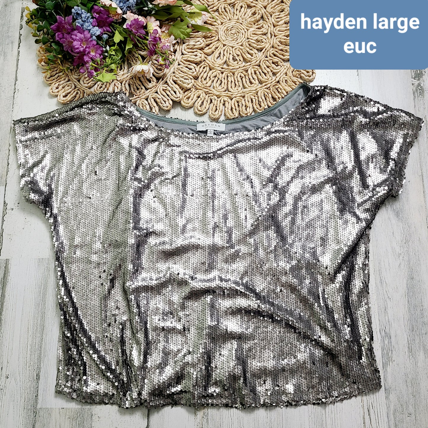 hayden sequins top large