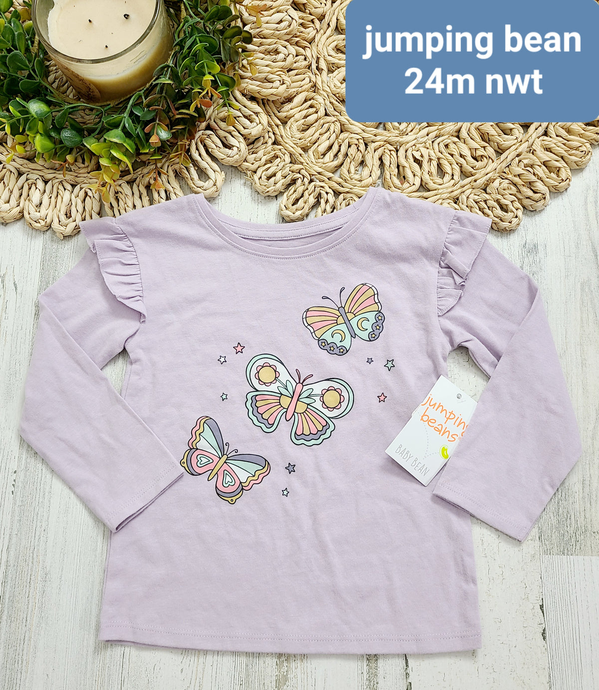new butterfly jumping bean ruffle shoulder