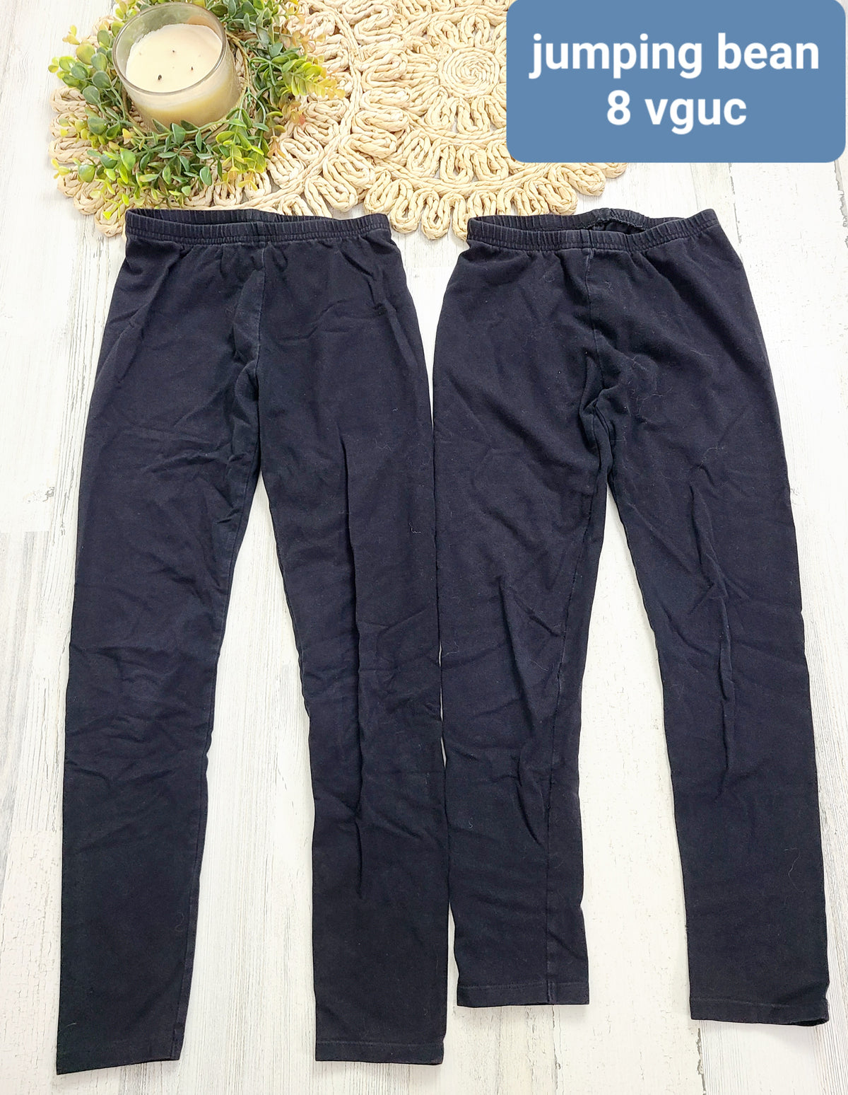 2 pairs black leggings jumping bean