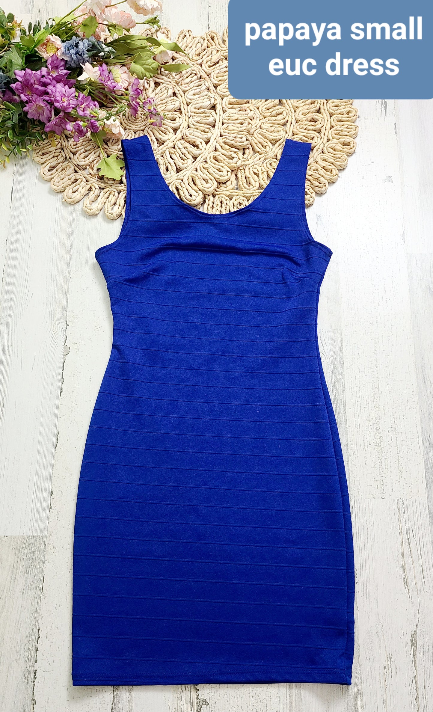 papaya blue bodycon dress