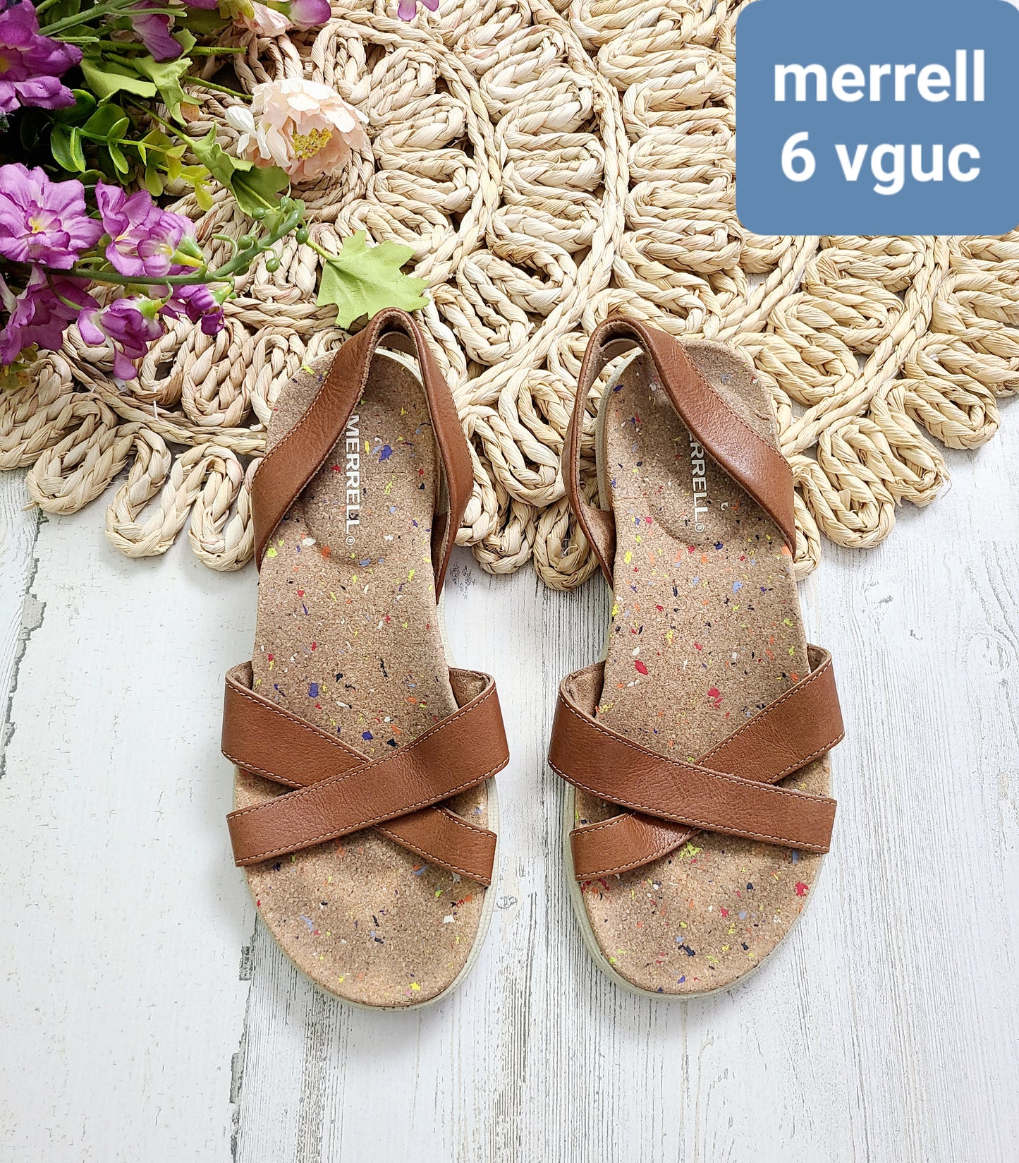 merrell brown criss cross sandals