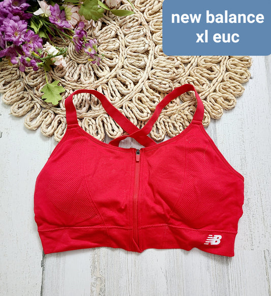 new balance red sports bra