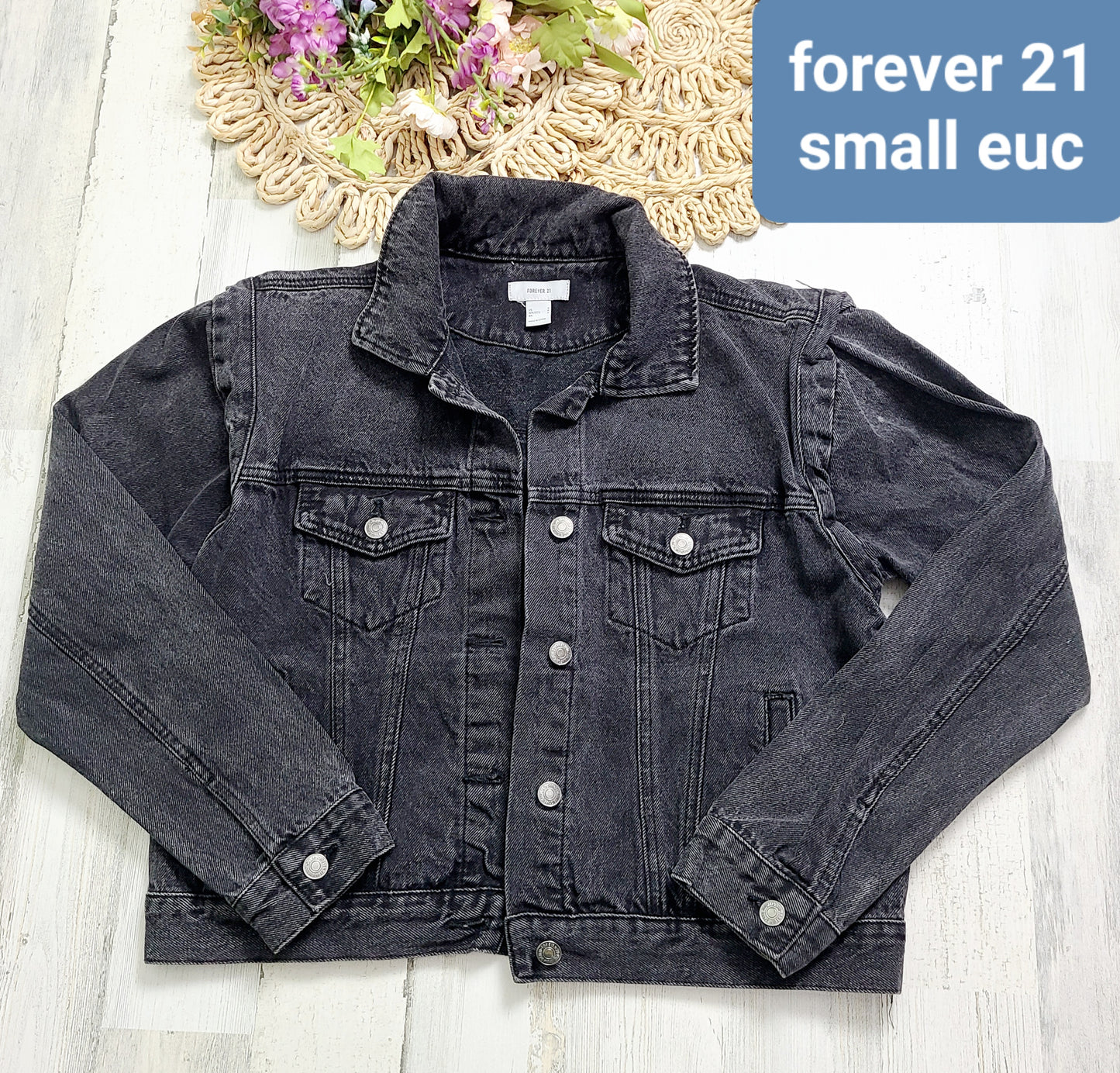 black jean jacket forever 21
