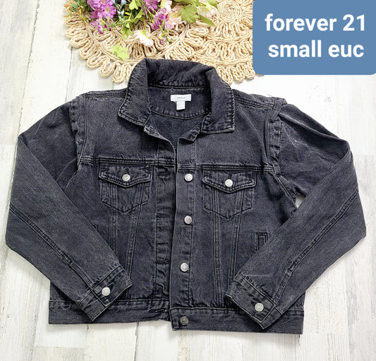 black jean jacket forever 21