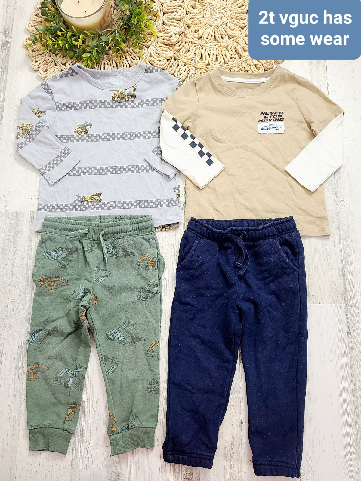 construction and racing tops and pants