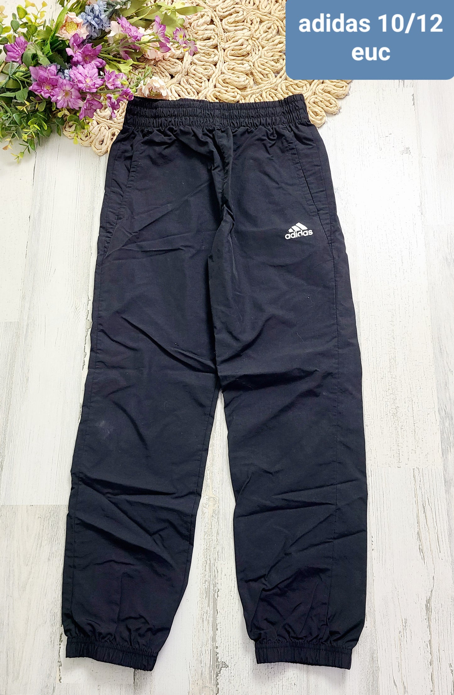 adidas black joggers windbreaker