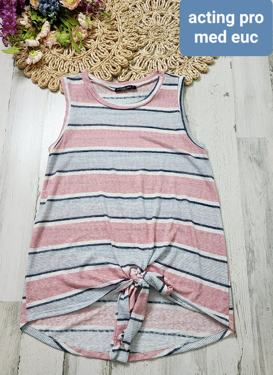 acting pro striped front tie