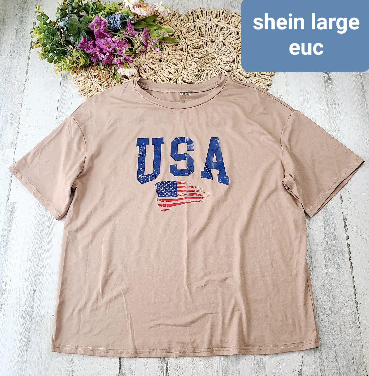 usa tan shein tee
