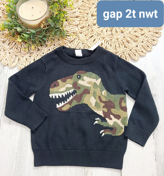 camo dino sweater gap new