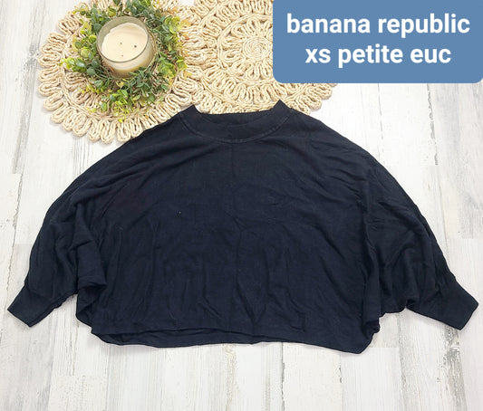 black cacoon banana republic petite top