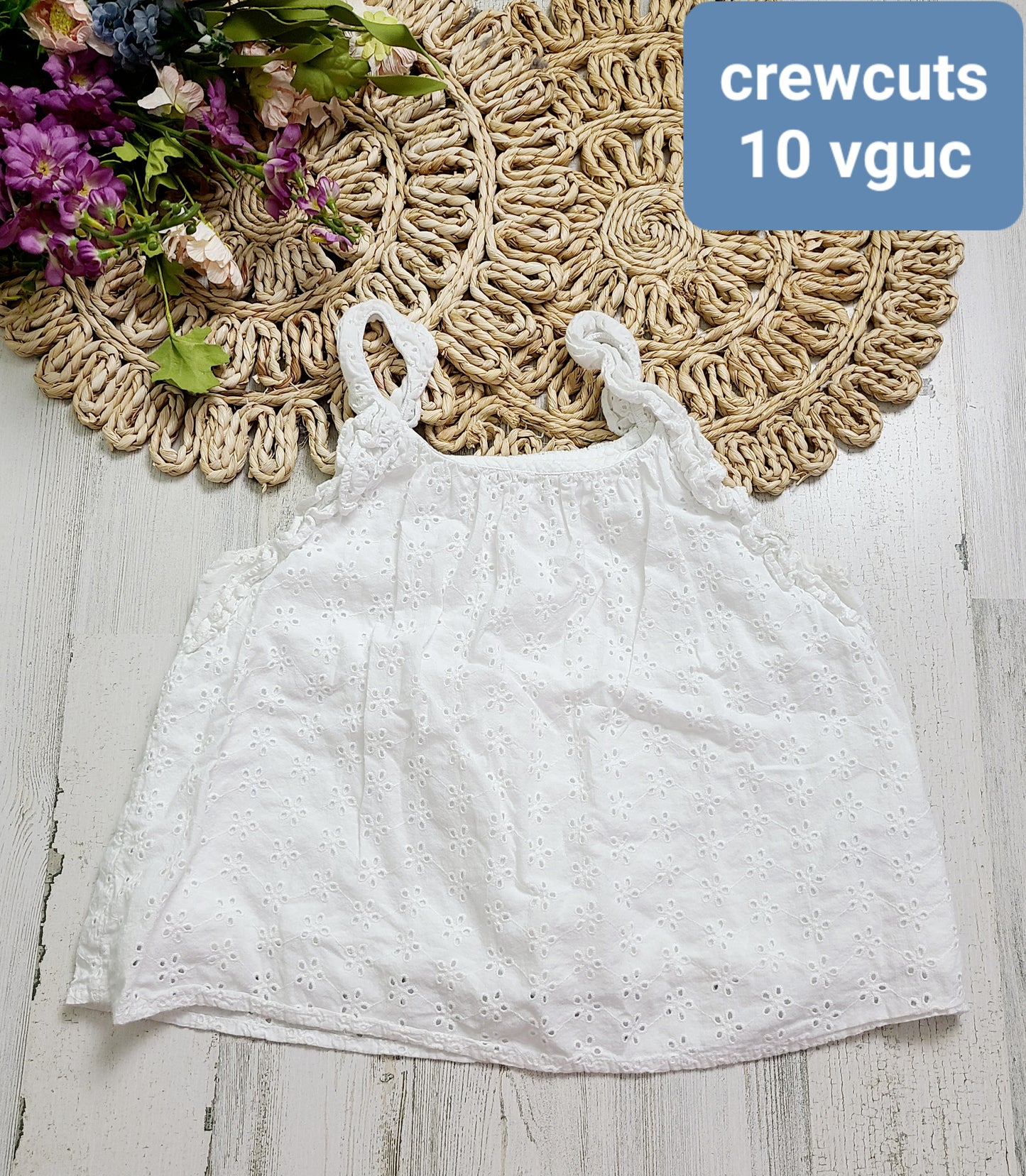 crewcuts girls white tank