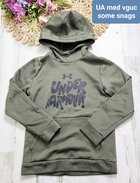 olive green under armour hoodie boys