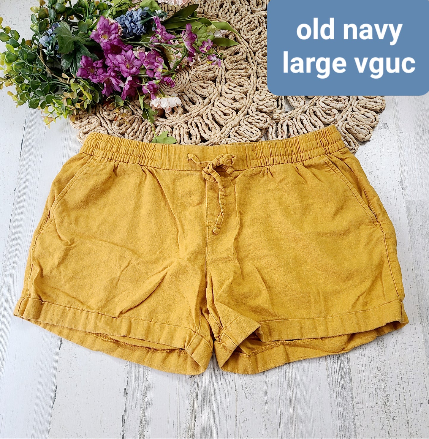 womens old navy mustard shorts