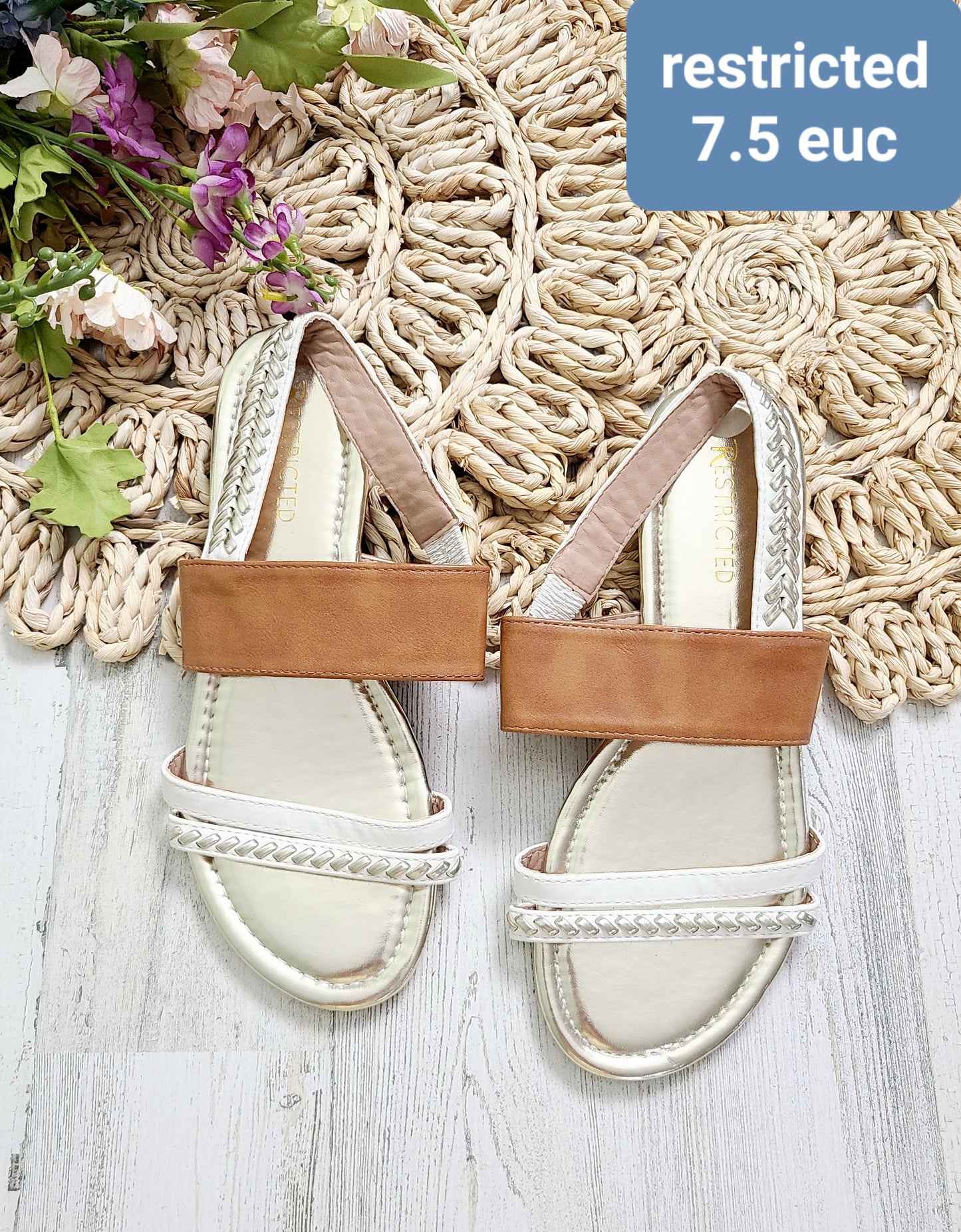restricted braided sandals