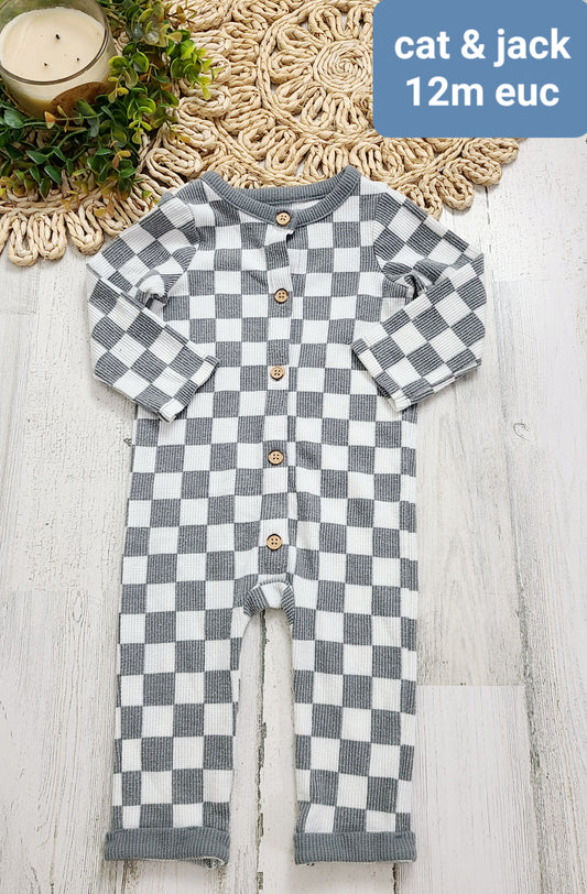 checkered gray white cat&jack