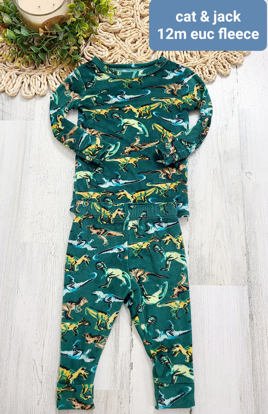 dino green fleece 2 piece cat&jack