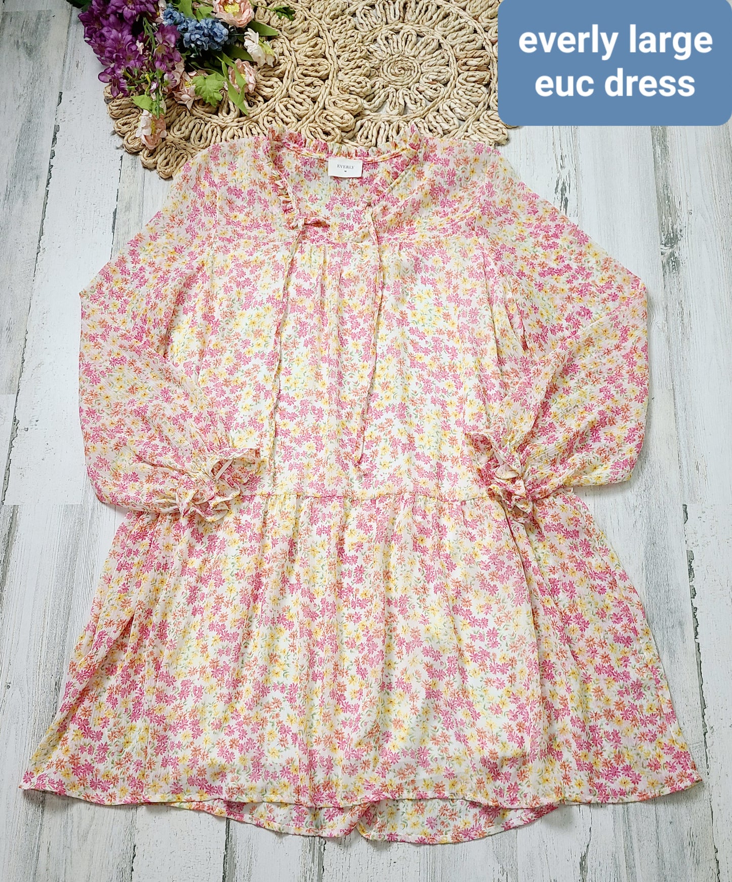 everly large floral dress long sleeve