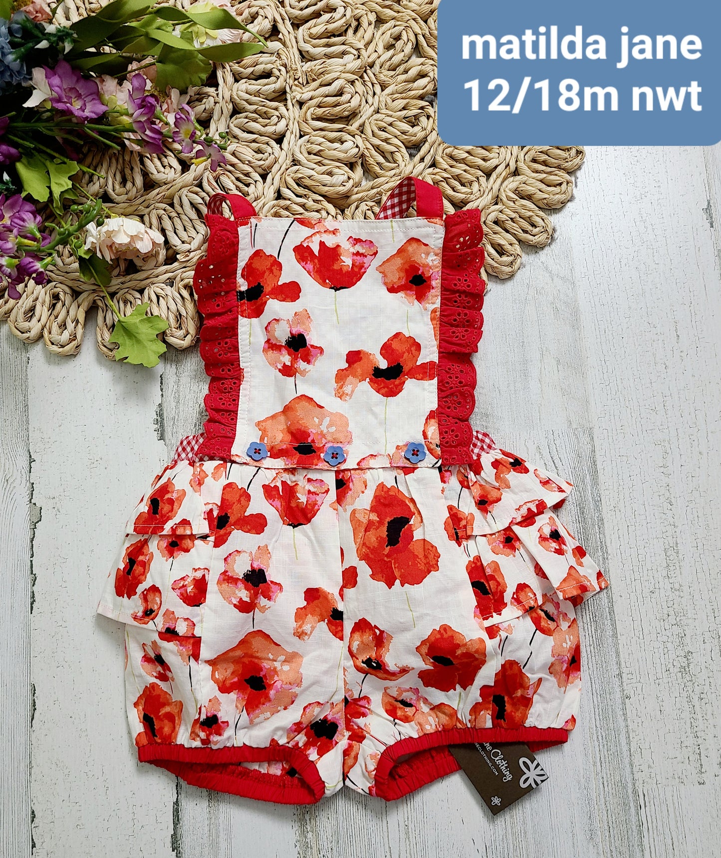 new red white romper matilda jane