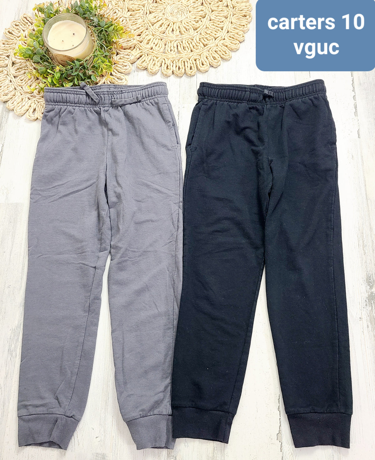 gray and black joggers carters 10y