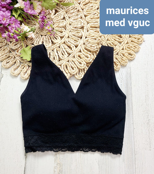 maurices bralette ribbed with lace