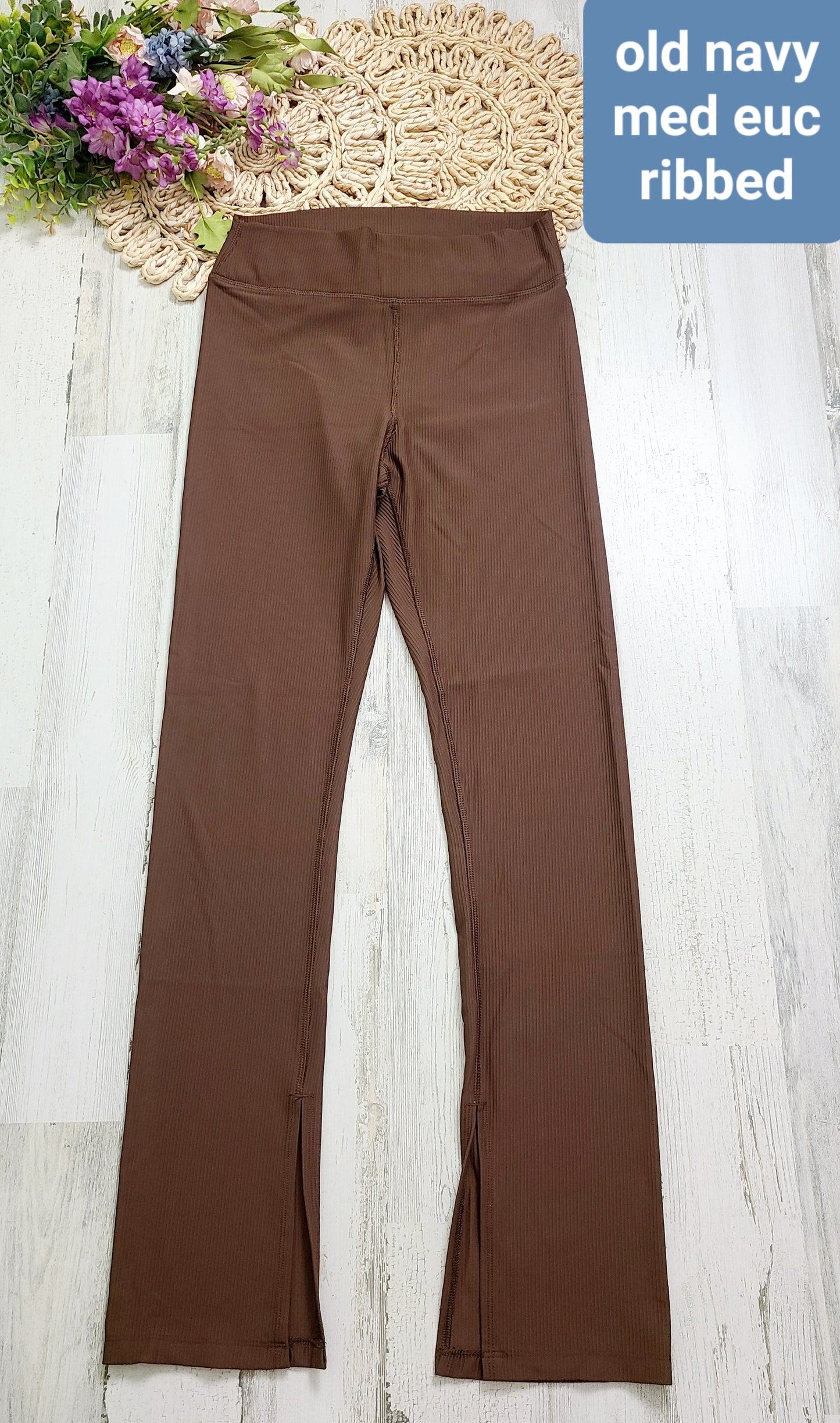 old navy ribbed brown pants