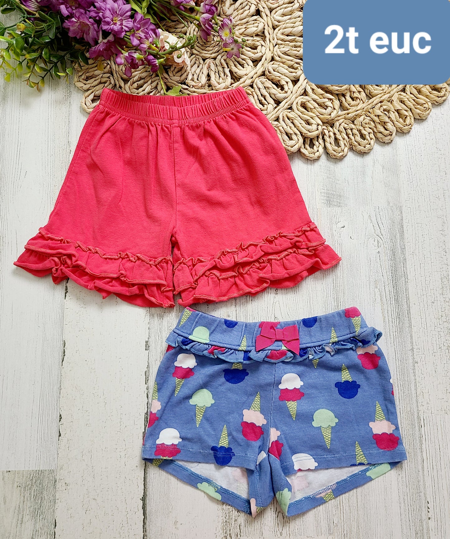 ruffle shorts and ice cream