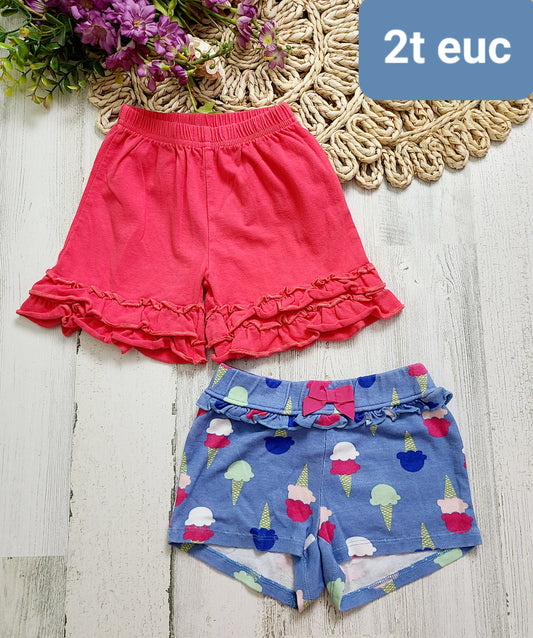 ruffle shorts and ice cream
