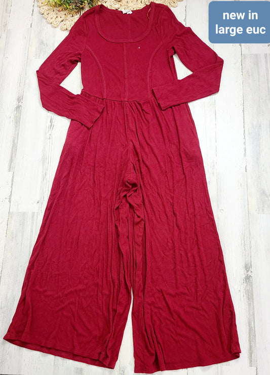 red jumpsuit new in large