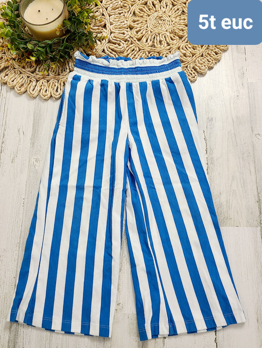 royla blue and white stripe pants no name