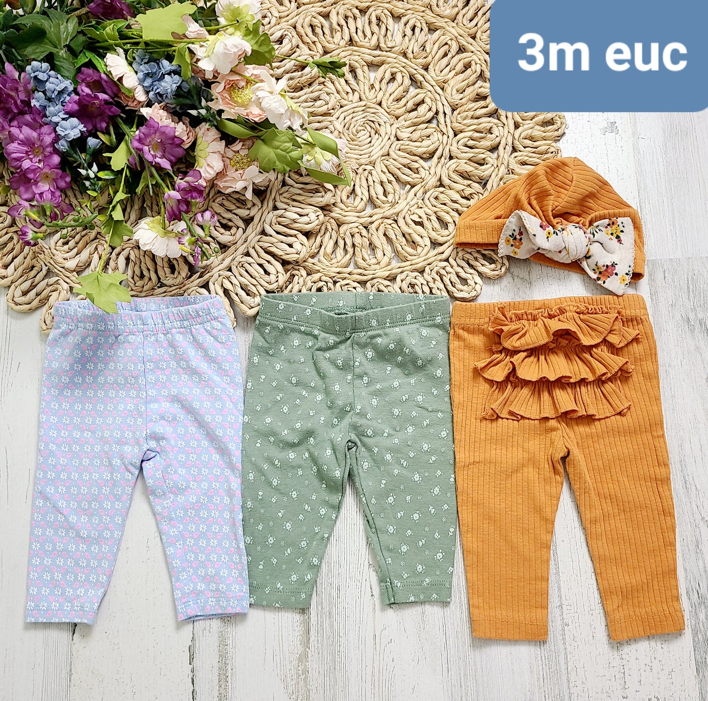 3 pants and hat