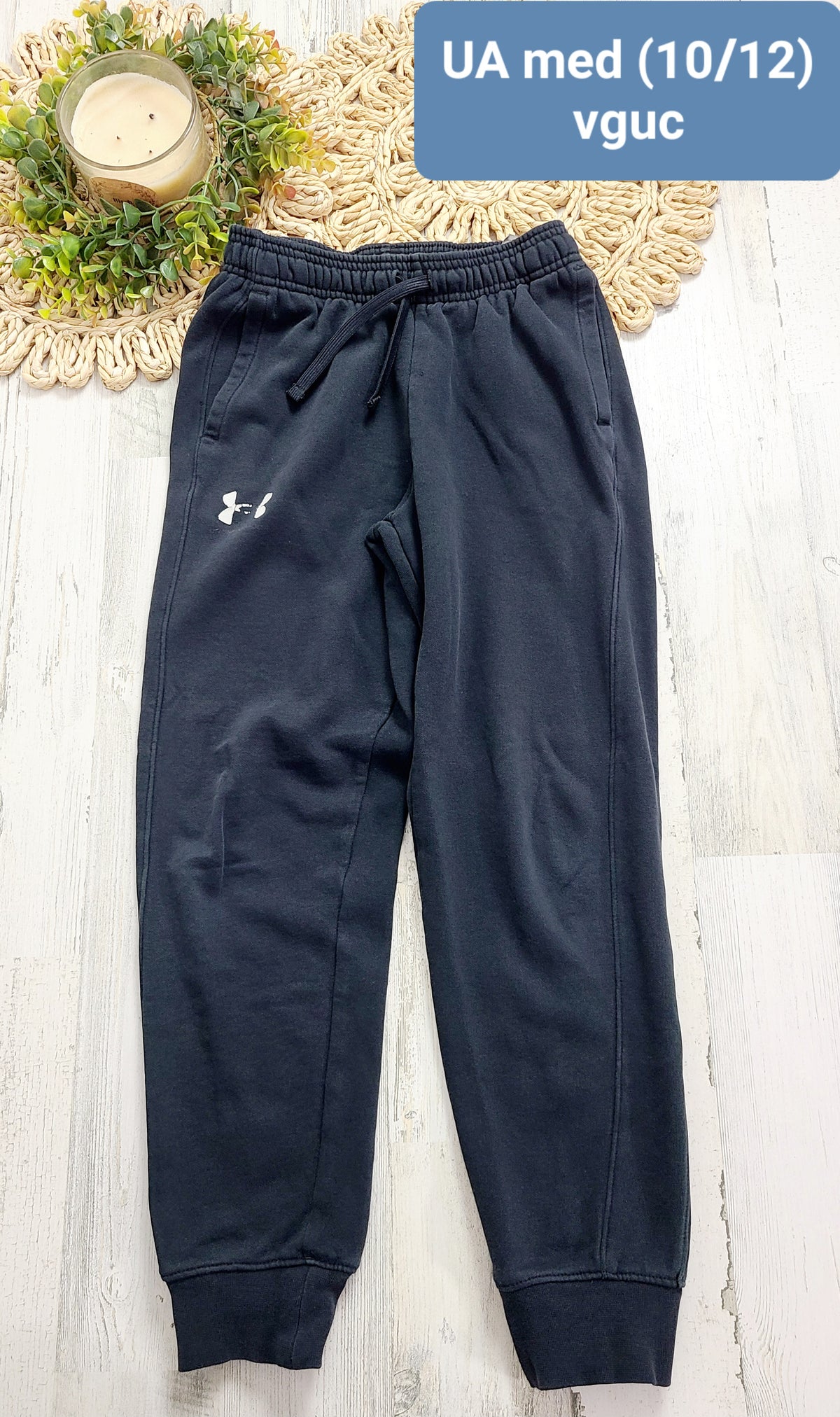 ua black joggers 10/12y boys pants