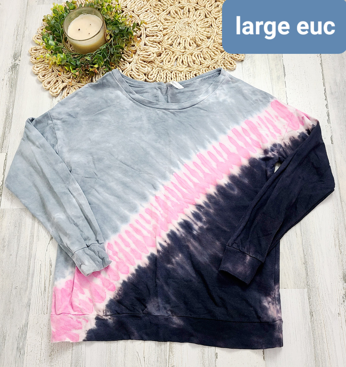 tie dye pullover large