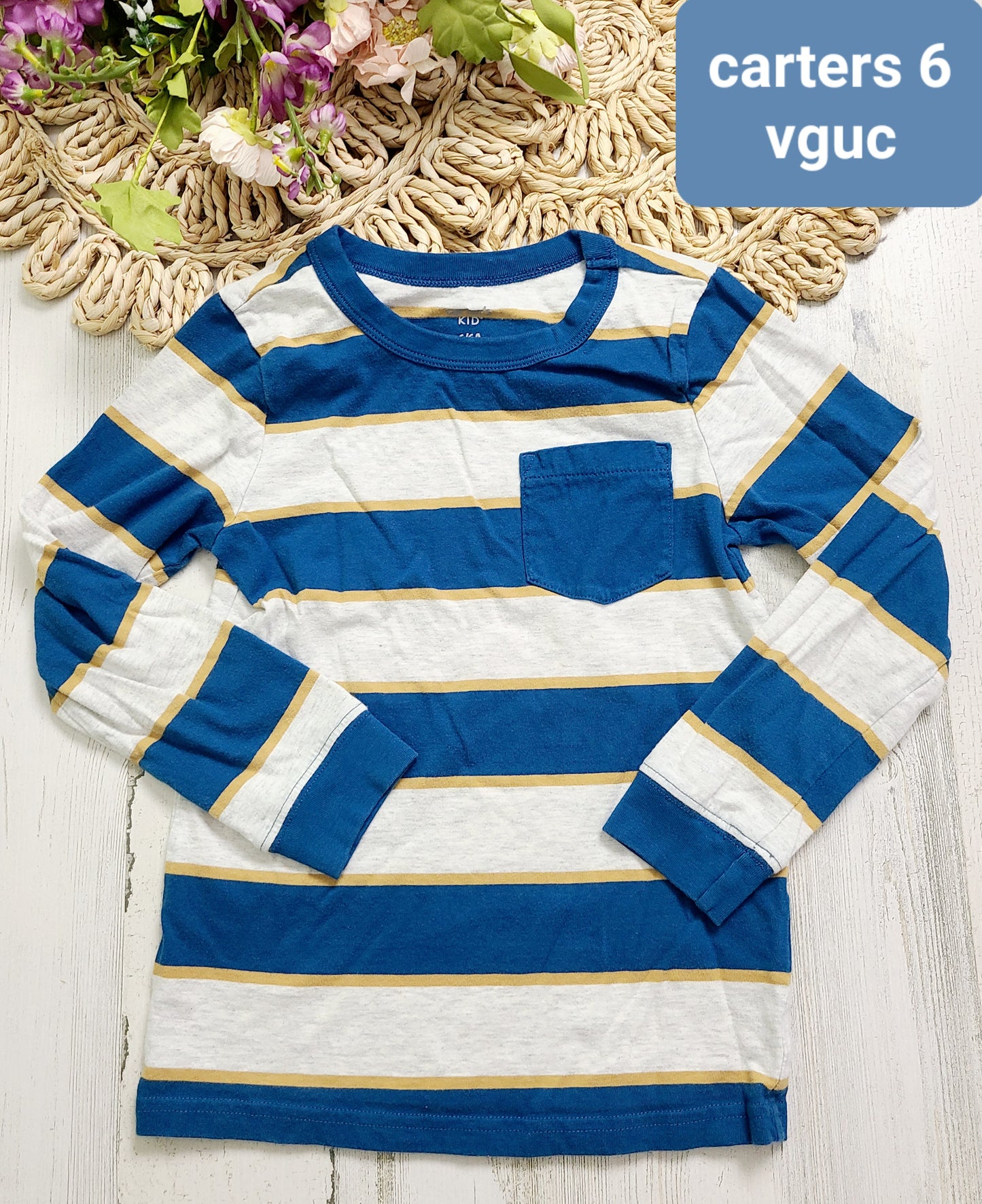 carters blue yellow stripes