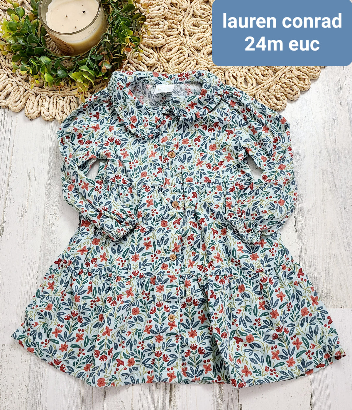 lauren conrad fall floral dress button down