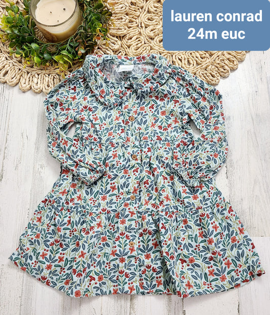 lauren conrad fall floral dress button down