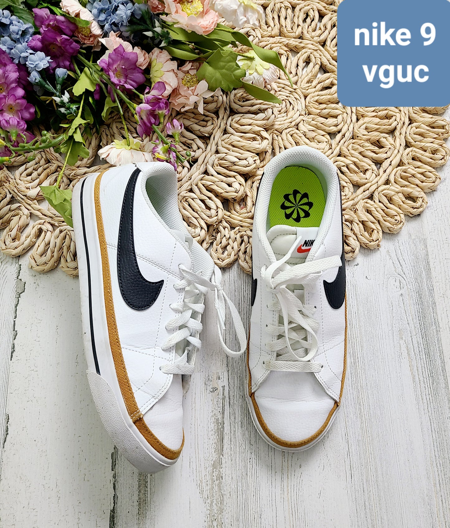 white canvas nike sneaker