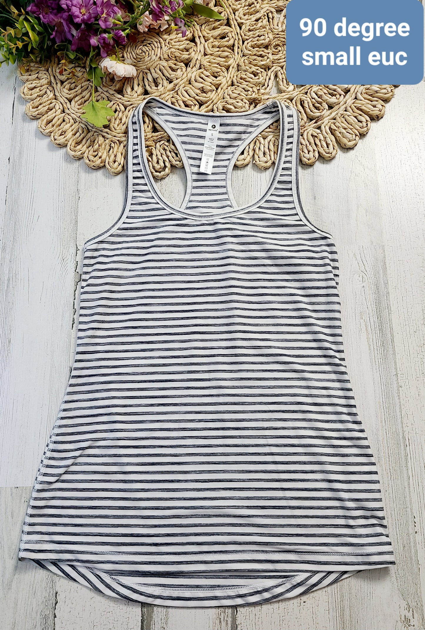 striped 90 degree small tank