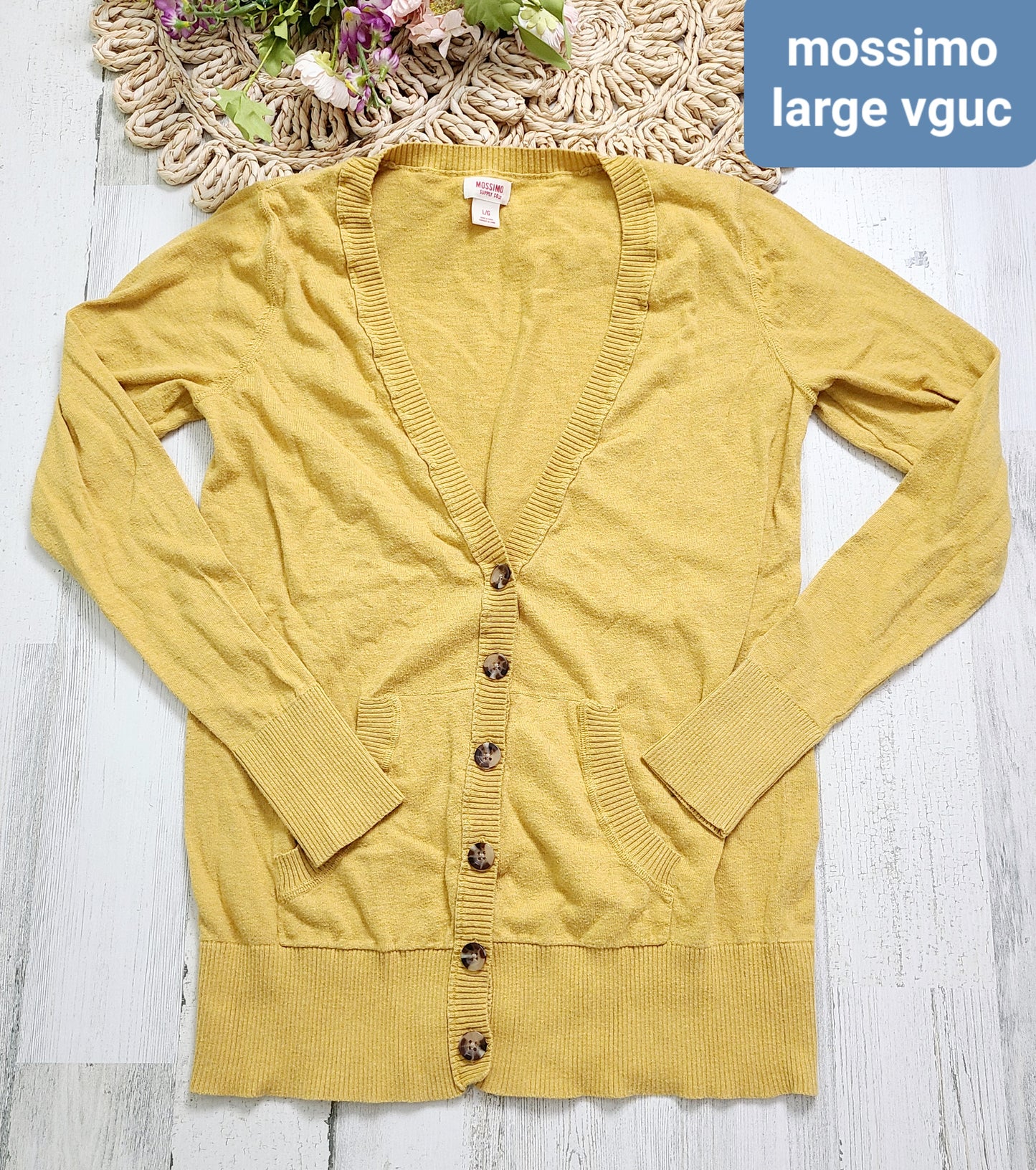 mustard cardigan large