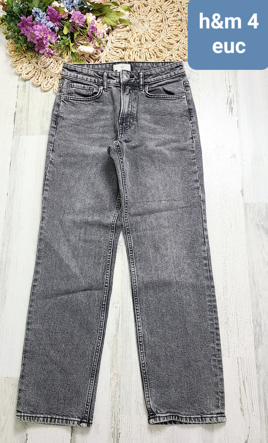 gray straight leg h&m jeans