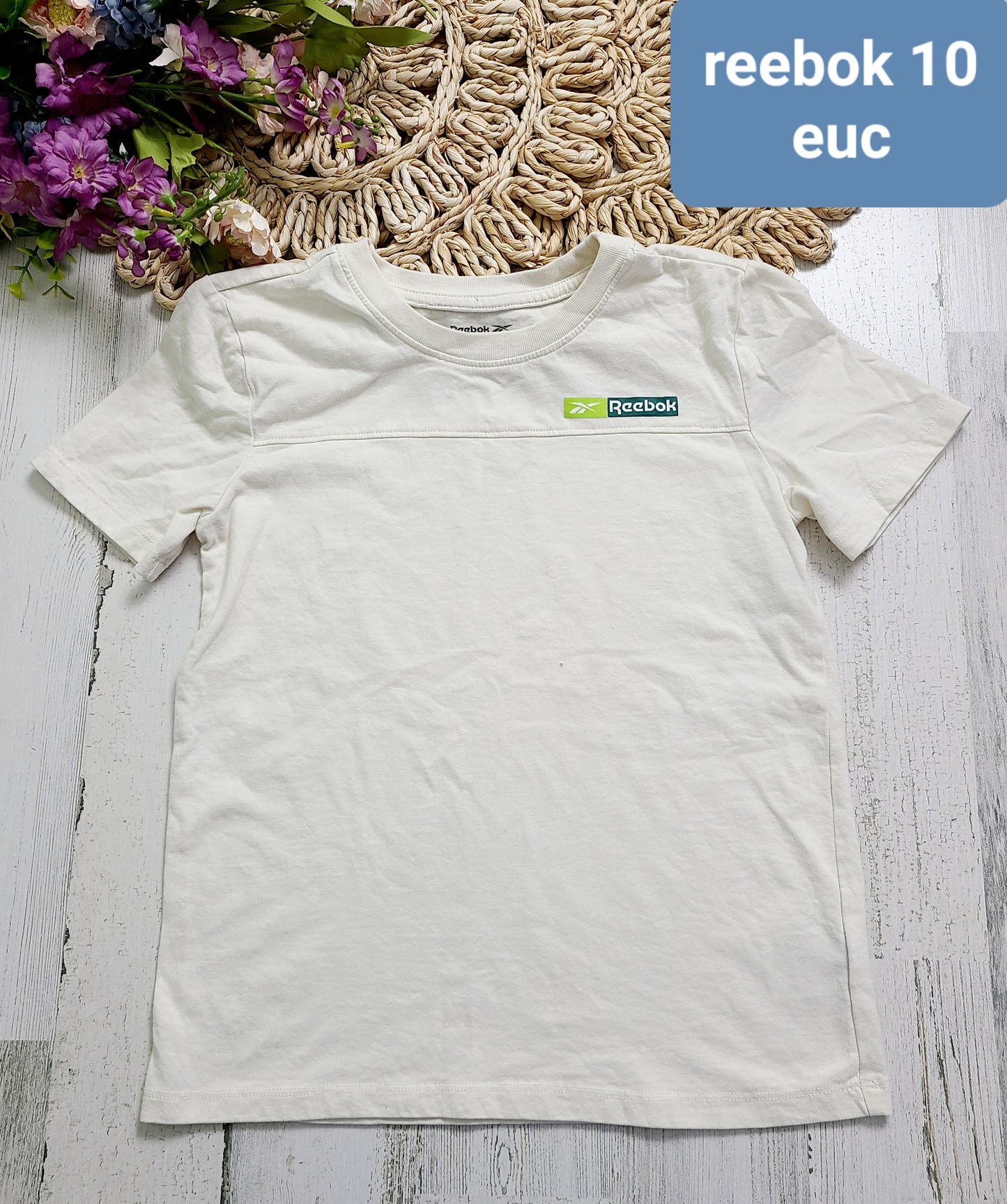 ivory reebok tee 10y