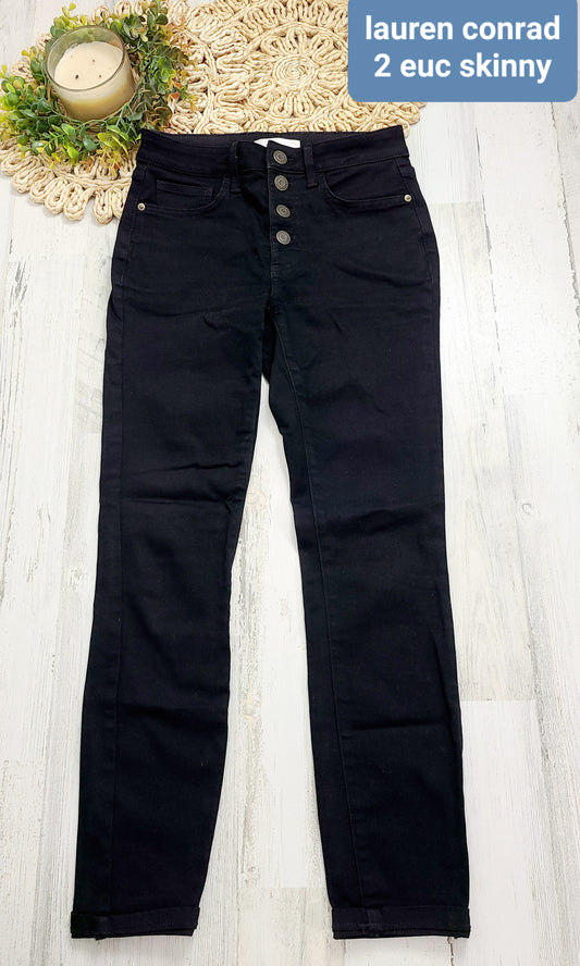 button fly sz 2 lauren conrad black