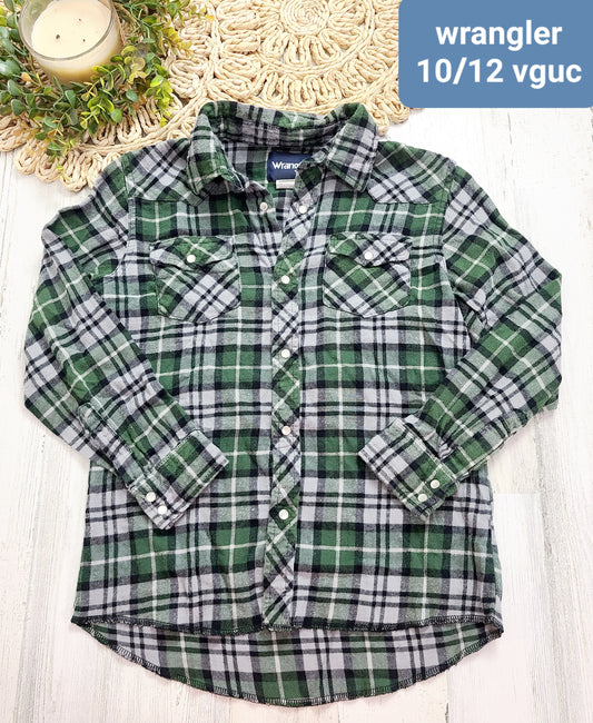 green plaid wrangler