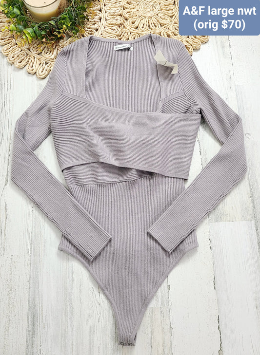 a&f new criss cross bodysuit