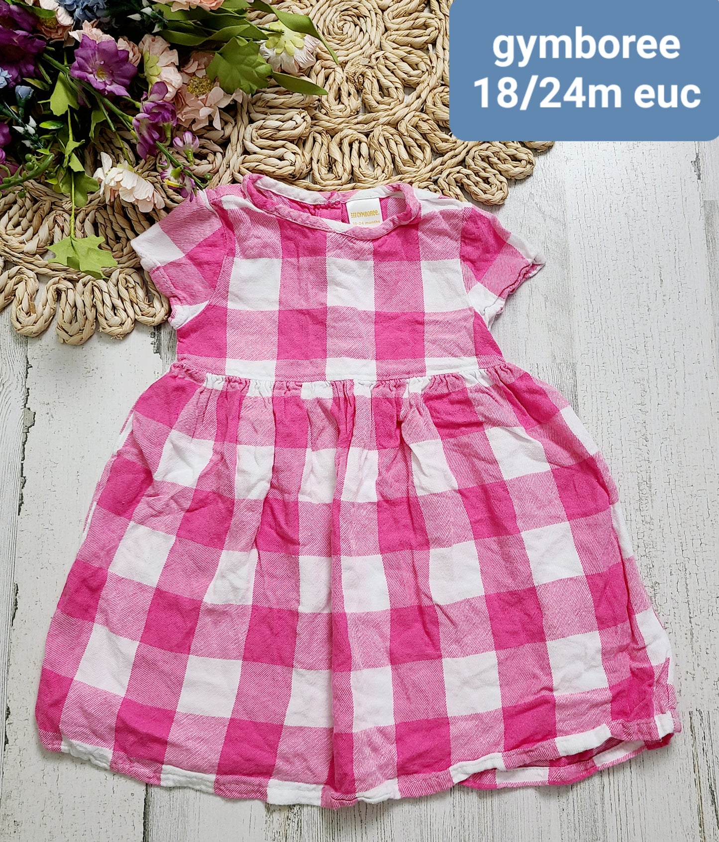 pink plaid dress gymboree