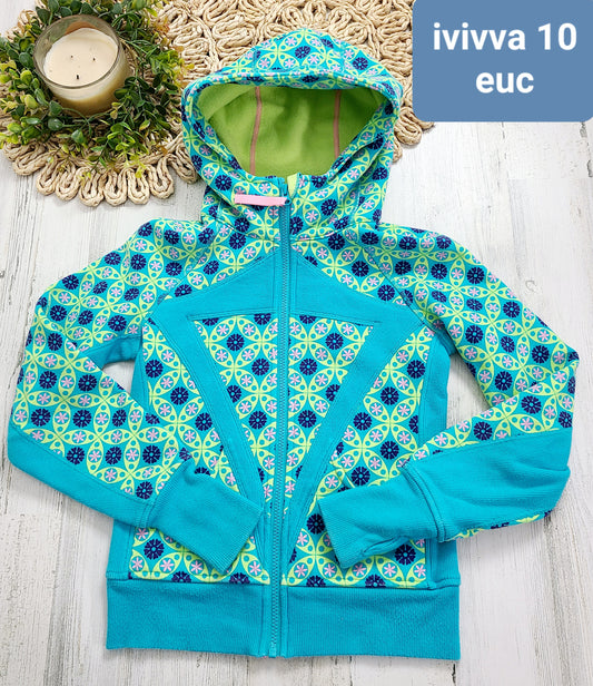 blue and green design jacket ivivva