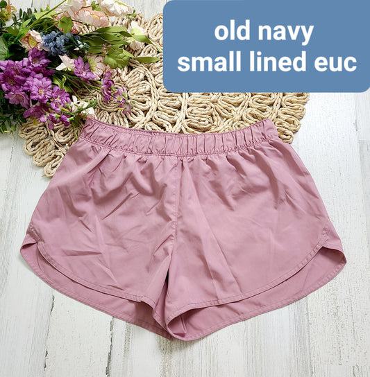 old navy pink active shorts lined