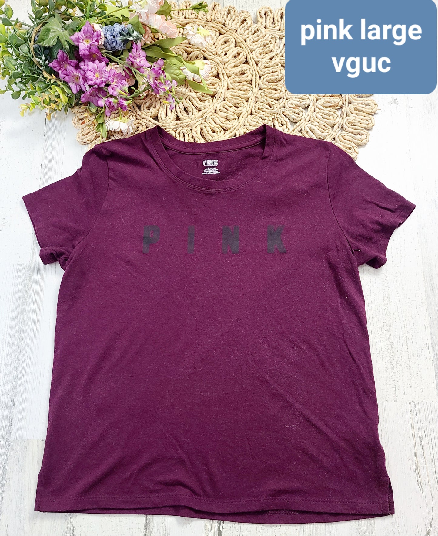 burgundy pink tee