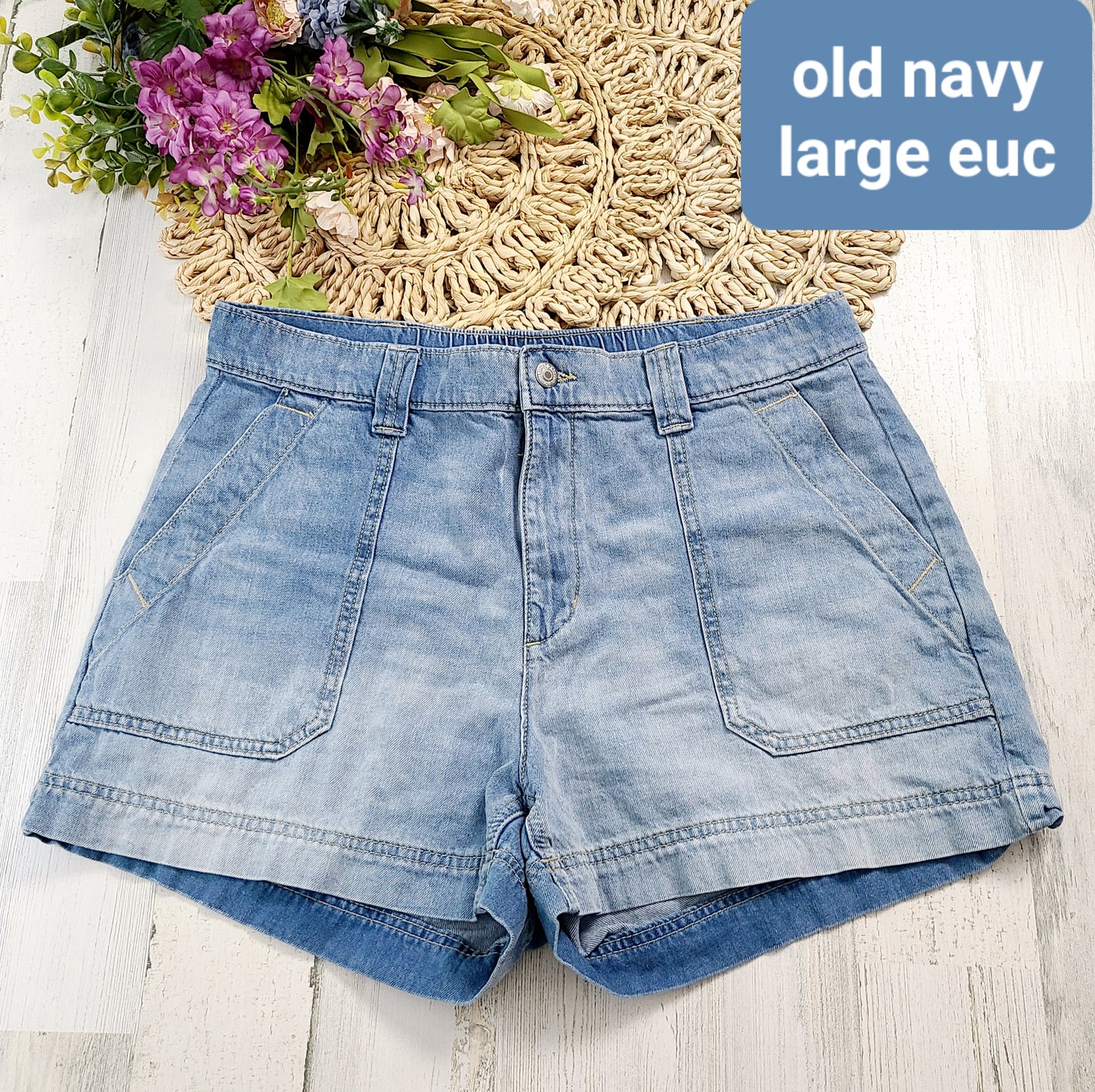 old navy square pocket shorts