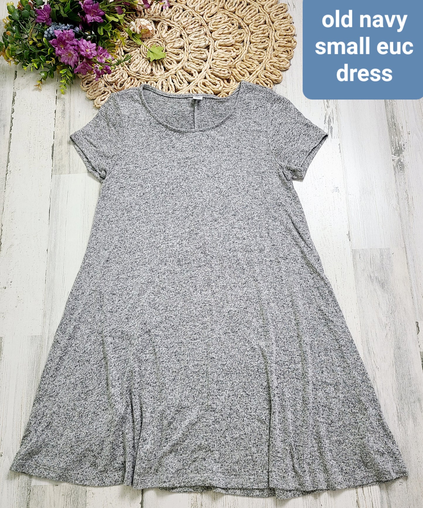 heather gray flowy dress old navy