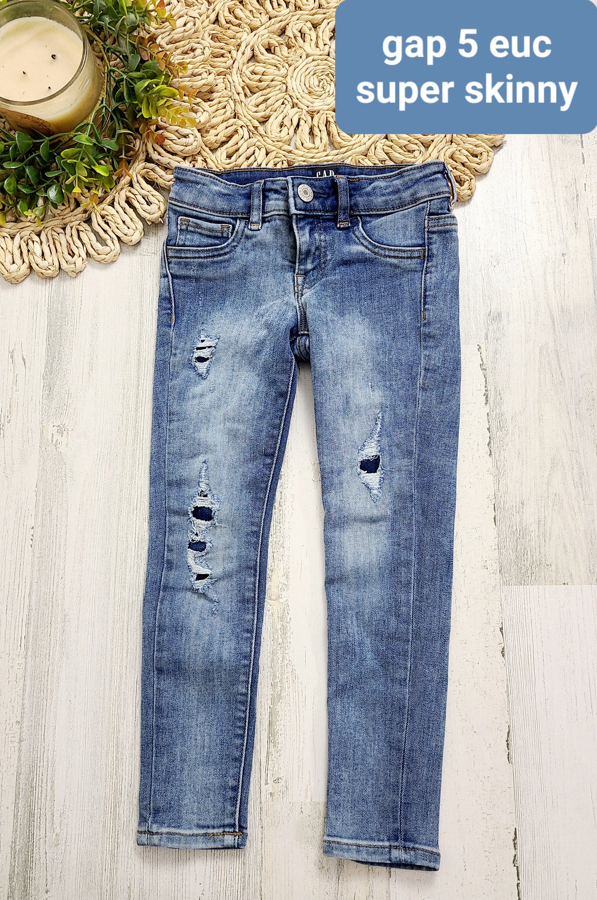 covered distressing super skinny gap jeans